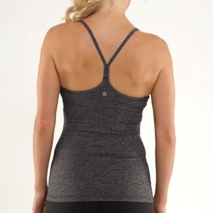 Lululemon power Y Heather grey tank - Size 8